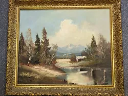 Buy 1970s Original German Oil Painting On Canvas By Heinz Ross B.1928 Alpine Scene • 199.99£