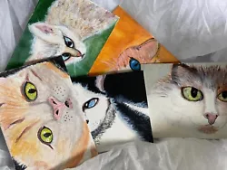 Buy Catitude Cat Paintings -   5 Pcs (Set) • 60£