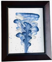Buy Abstract Original Painting Expressionist Framed Blue White Conceptual Artwork • 37.36£