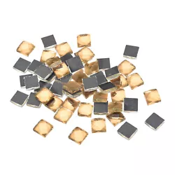 Buy 55pcs Mosaic Tiles, 13 Faces Glitter Crystal Glass Pieces Champagne 1 X 1cm • 5.79£