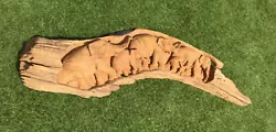 Buy Unique Large Elephant Hand Carved Driftwood Wood Sculpture - Original Art Animal • 249.99£