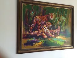 Buy MARK KING, ORIGINAL OIL PAINTING, TIGER FAMILY,  34  X 23     Sale Was $12,000 • 5,118.71£