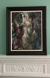 Buy John Uht 1924-2010 Orig Large Oil Painting Abstract Nude Woman & Jester Portrait • 950£