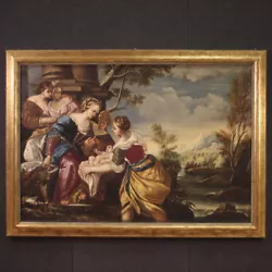 Buy Moses Saved From The Waters Antique Painting Oil On Canvas Art 18th Century • 14,000£