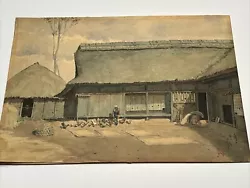 Buy Antique Japanese Landscape Painting Village Signed Mystery Impressionism 1930's • 1,275.74£