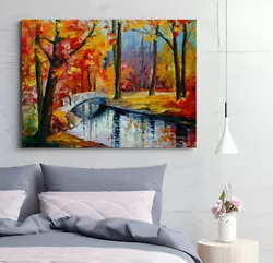 Buy SERENE FOREST SCENE WITH RIVER Canvas Print Painting Picture Wall Art Home Decor • 41.15£