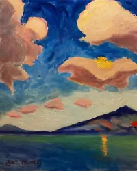 Buy Original Impressionist Painting Greek Island Clouds 10x8  Signed Ant Palmer • 82.69£