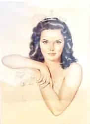 Buy Magnificent Alberto Vargas Watercolor On Board Painting Of Miss Alice Ann Kelley • 66,937.04£