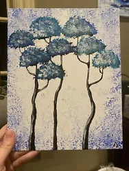 Buy Paintings On Canvas Original 8/10, Small,gift, Abstract Trees,forest • 11.69£