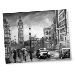 Buy 8x10  Prints(No Frames) - BW - London England Oil Painting Style  #43146 • 4.99£