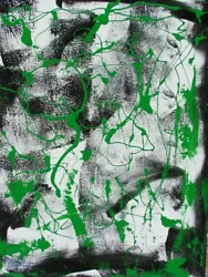 Buy Modernist ABSTRACT PAINTING Expressionist MODERN ART GREEN DEVELOPMENT FOLTZ  • 62.16£