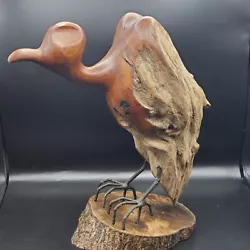 Buy VTG 1991 Hand Carved Driftwood Cedar Vulture Sculpture Signed. Adirondack Style  • 307.84£