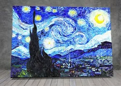 Buy Van Gogh STARRY NIGHT LANDSCAPE CANVAS PAINTING ART PRINT 704 • 19.87£