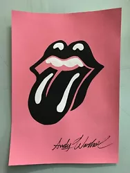 Buy Andy Warhol Hand Signed. 'tongue'. Watercolor On Paper. Pop Art • 24.90£