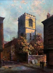 Buy Frank Wood Signed Antique Original 1922 Oil Painting St Sampsons Church York • 242£