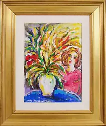 Buy Zamy Steynovitz, Woman With Flowers, Acrylic On Canvas, Signed L.L • 10,507.05£