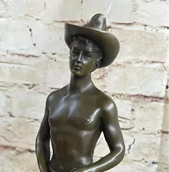 Buy Erotic Bronze Sculpture On Marble Base, Naked Man, Male Nude Sale Artwork • 189.33£