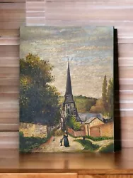 Buy Claude Monet Artist Oil Painting Canvas Signed Stamped Hand Handmade Vintage • 479.02£