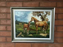 Buy Vintage Ian Norbury Original Oil Painting Of Horses Framed And Signed • 79.95£