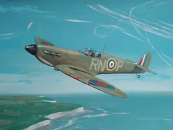 Buy Aviation Art Original Painting ' Spitfire Mk L ' Aeroplane, Not A Print. 16x12   • 24£