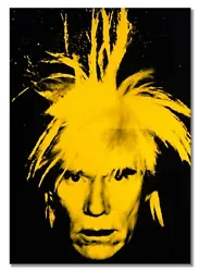Buy Andy Warhol Inspired By Yellow Face Head Poster Painting Artist Pop Art Reprint • 5.59£