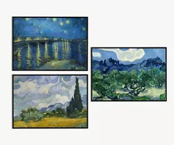 Buy Van Gogh Set Of 3 Oil Painting Living Room Print Poster Picture Landscape Gift • 3.49£
