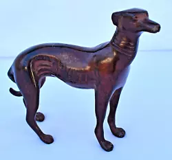 Buy Bronze Figurine/Sculpture - STANDING GREYHOUND DOG - 19th Century - 5 1/8  Tall • 189.70£