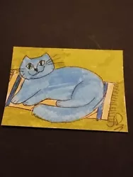 Buy Original Watercolour Miniature Cat Aceo Painting • 1.99£
