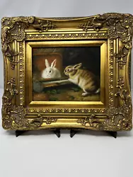 Buy Rabbits Very Curious 12x14 Oil Painting • 168.52£