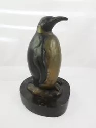 Buy Carl Wagner Emperor Penguin Bronze Sculpture & Marble Base 1988 Limited Edition • 382.38£