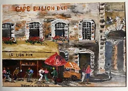 Buy Original Oil Painting, French Cafe Scene, Signed & Framed • 185£