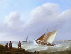 Buy Framed Painting Marine Boats Holland Netherlands Sea Boats Hermanus KOEKKOEK • 3,863.25£