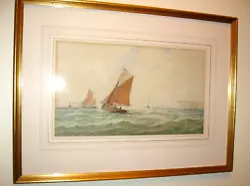 Buy George Stanfield Walters RBA 1834-1924.Fishing Boats Southern Foreland Watercolo • 56£