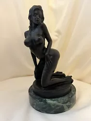Buy Erotic Woman Bronze Sculpture Statue Bawdy Pose 12.5” Heavy • 283.49£