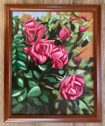 Buy Red Rose 15, Flower, Garden, Original Oil Painting, Signed, Framed, 16x20, Art • 330.74£
