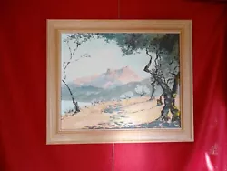 Buy Modern Original Oil Painting Mountain Landscape Framed Wall Art Nature Trees • 125£