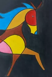 Buy ACEO Modern Horse Animal Original Acrylic Painting Art Card Hand Paint • 2.47£