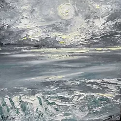 Buy Winter 3, By Ingrid Solan - Original Abstract Oil Painting On Wooden Panel Board • 40£