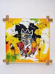 Buy Jean-Michel Basquiat (Handmade) Acrylic Painting Signed And Sealed 60x60 Cm. • 802.47£