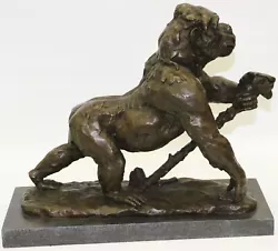 Buy Extra Large Signed Fisher American Artist Large Gorilla Bronze Sculpture Sale • 196.48£