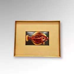 Buy Ceramic Print Flatfish Peacock Glaze Picture Frame • 140.95£