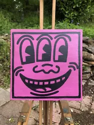 Buy Keith Haring - Three Eyed Face, Monster - 1982 Pink • 35£