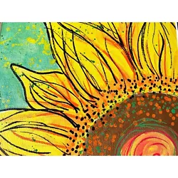 Buy Sunflower Shine 2 Original Art Oil Marker On Canvas Painting Matted 11x14in • 65.32£