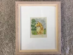 Buy Framed Original Watercolour Of A Bay Horse In Field • 18£