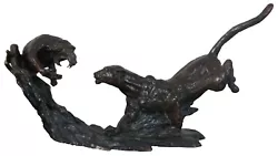 Buy Barry Jackson Cast Bronze Baboon Leopard Fighting Sculpture Big Cat Monkey 16  • 1,124.54£