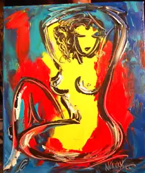 Buy NUDE   -  Abstract Pop Art Painting  IMPRESSIONIST Canvas Gallery 34FGY7I6 • 84.10£