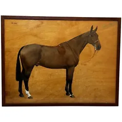 Buy British Oil Painting Portrait Of Kim Mare Bay Hunter Horse Frances Mabel Hollams • 8,000£