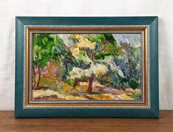Buy Sunny Landscape, Trees, Original Oil Painting, Ukrainian Artist • 121.29£