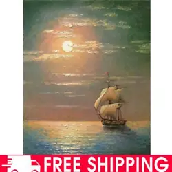 Buy Sailing Boats At Sea Oil Paint By Numbers Kit DIY Acrylic Painting Frameless Art • 5.51£