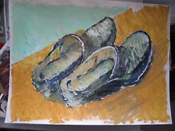 Buy Clogs - Oil On Canvas Paper - After Vincent Van Gogh - 42 X 56cm • 300£